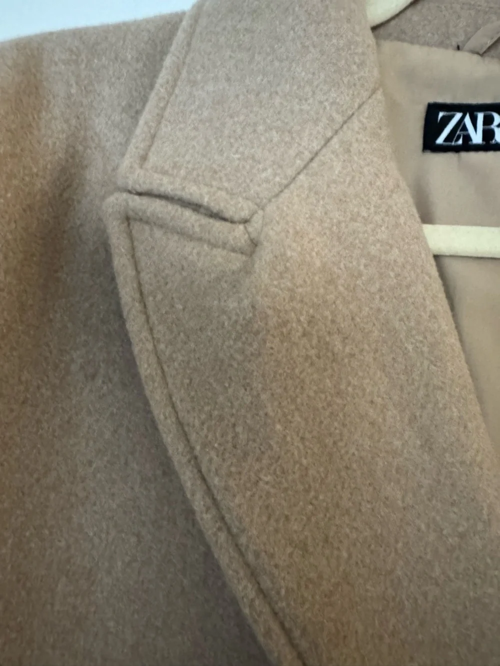 Zara Camel Single-Breasted Coat - Picture 2 of 7